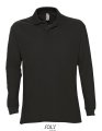 Heren Polo Sols Long Sleeve STAR Zwart